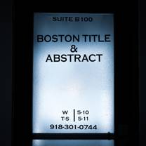 Brady Theater Restaurants - Boston Title & Abstract