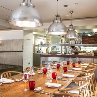 Butchers Block Table at Maze Grill