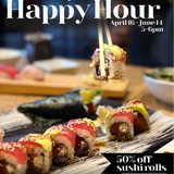 50% Off All Rolls! Off Season Happy Hour 5-6pm! Foto
