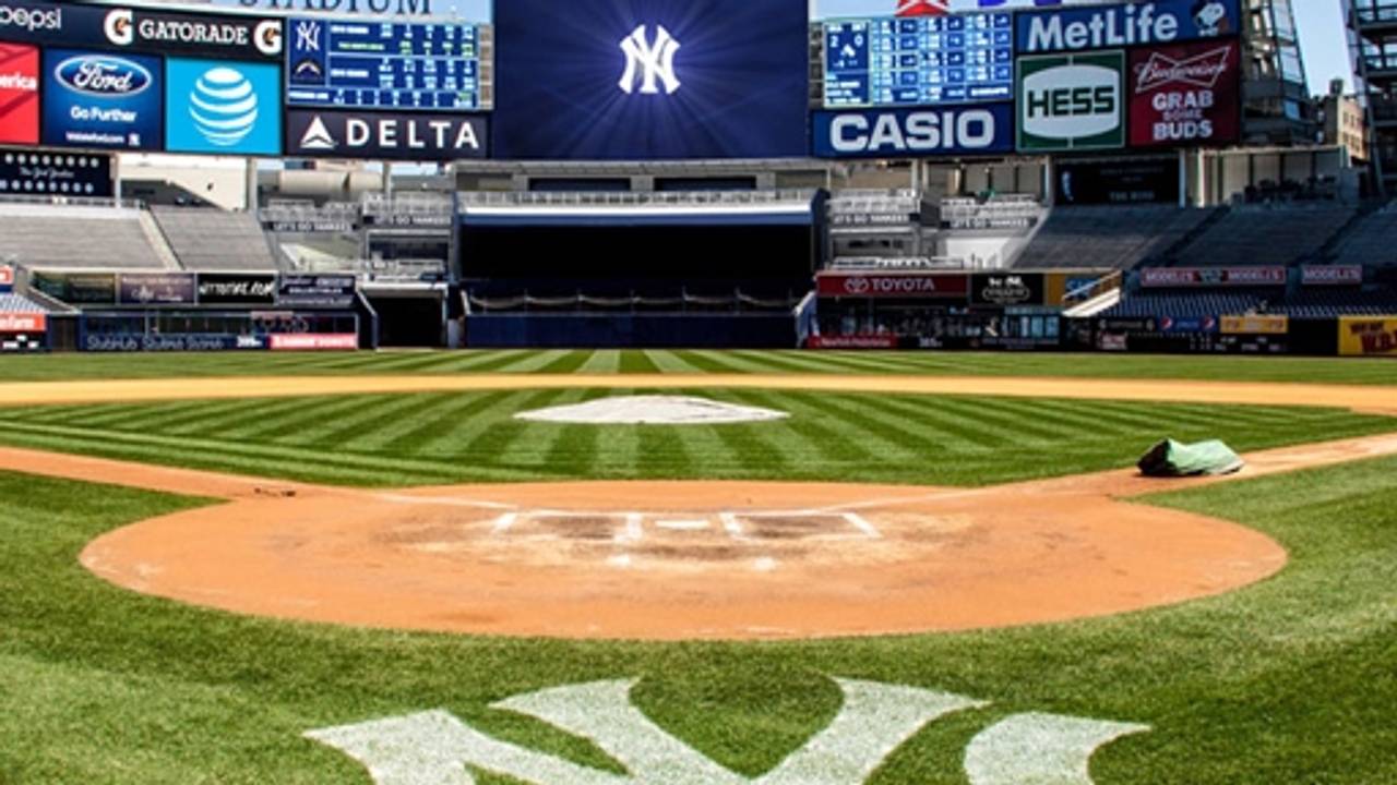 View from Behind Home Plate  Yankee stadium, Stadium, Baseball field