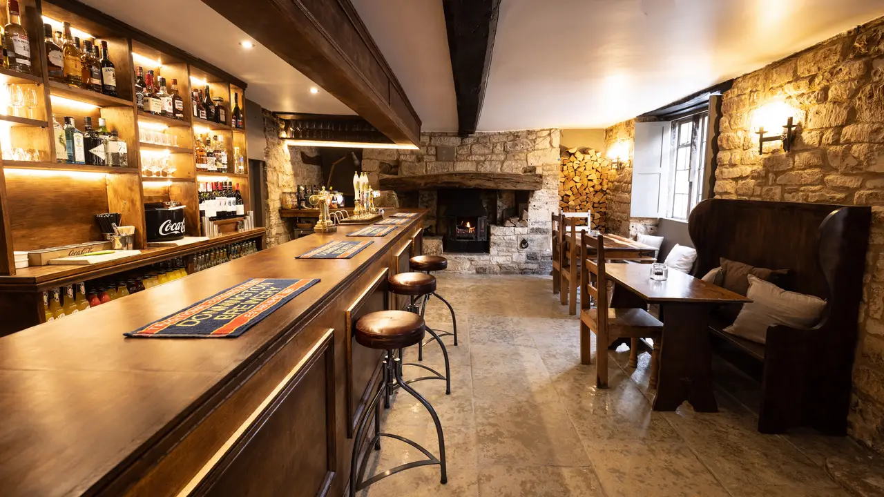 The Fox bar area
 - The Fox at Barrington, Burford, Gloucestershire