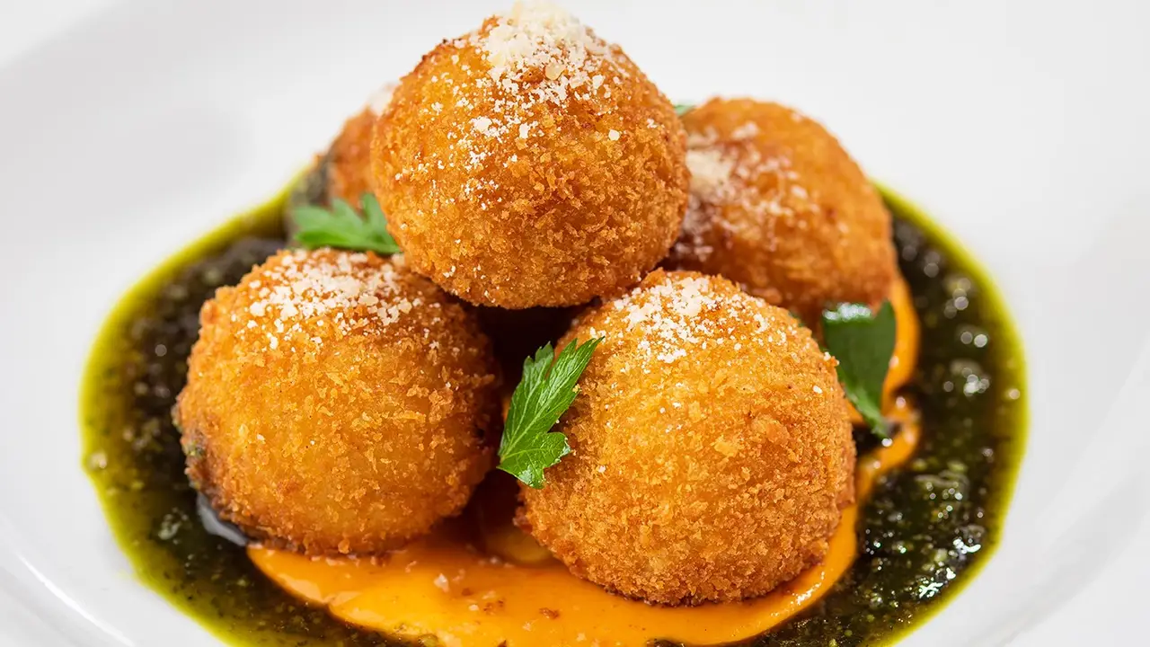 Four Cheese Arancini - Cooper's Hawk Winery & Restaurant - Ft. Myers, Fort Myers, FL