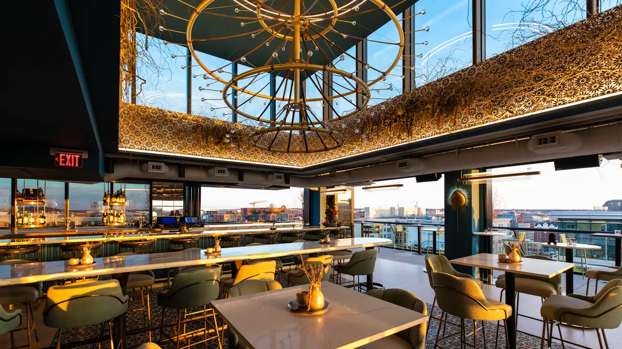 Luxurious Mediterranean-inspired penthouse lounge. - Ciel Social Club, Washington, DC
