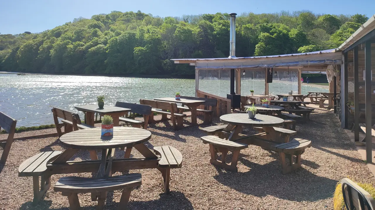 Outdoor waterside seating at The River Shack - The River Shack, Totnes, Devon