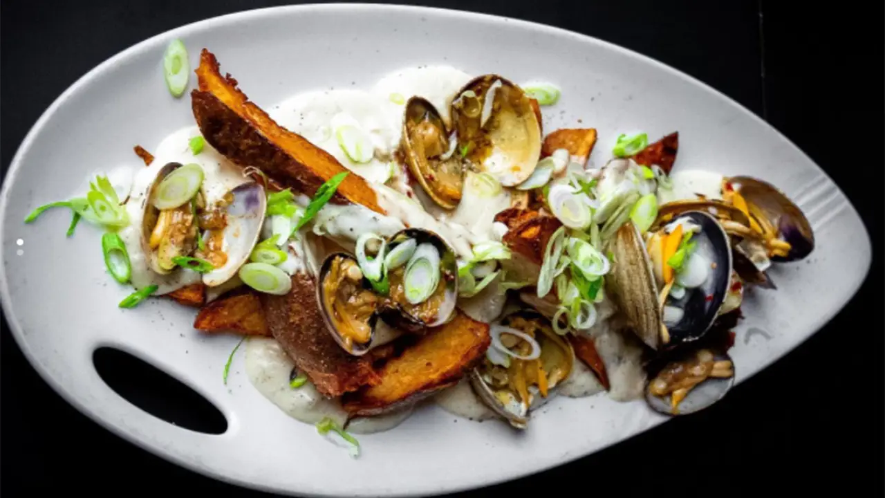 Clam Chowder Fries - Mah Jong's by Chef Mike, Costa Mesa, CA