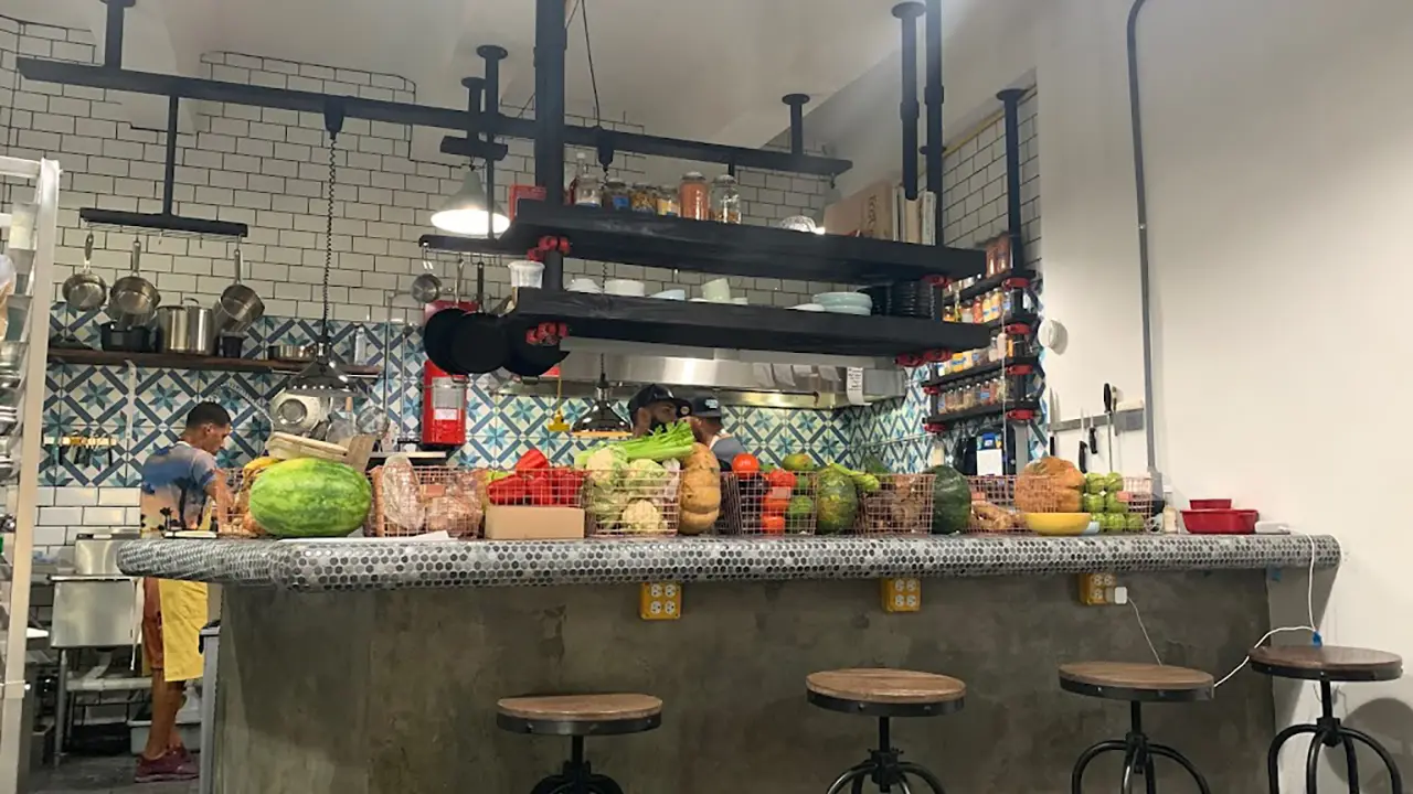 Interior Kitchen/Bar. Front of Restaurant - Espacio 18, San Juan, PR