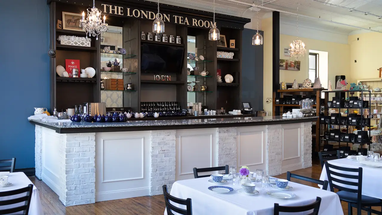 Tea bar in the Hyde Park Room - The London Tea Room, St. Louis, MO