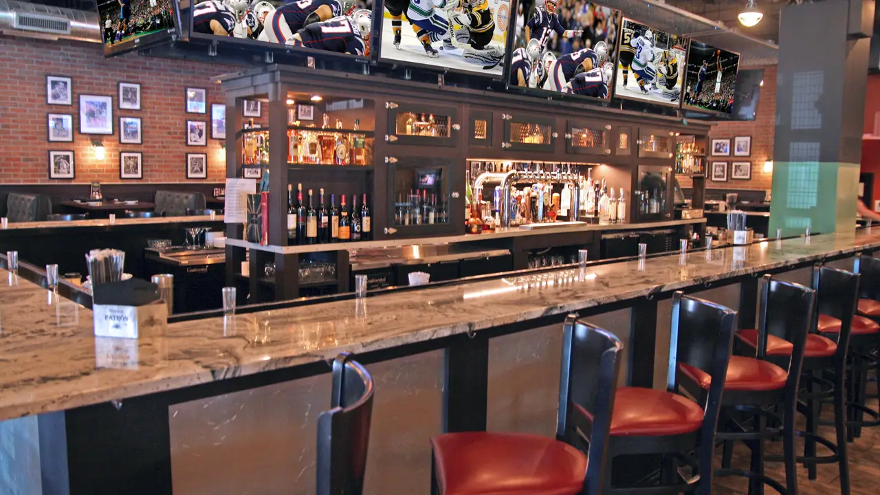 Booth and Bar Seating available. High Ceilings.  - SKYBOKX 109 Sports Bar & Grill, Natick, MA