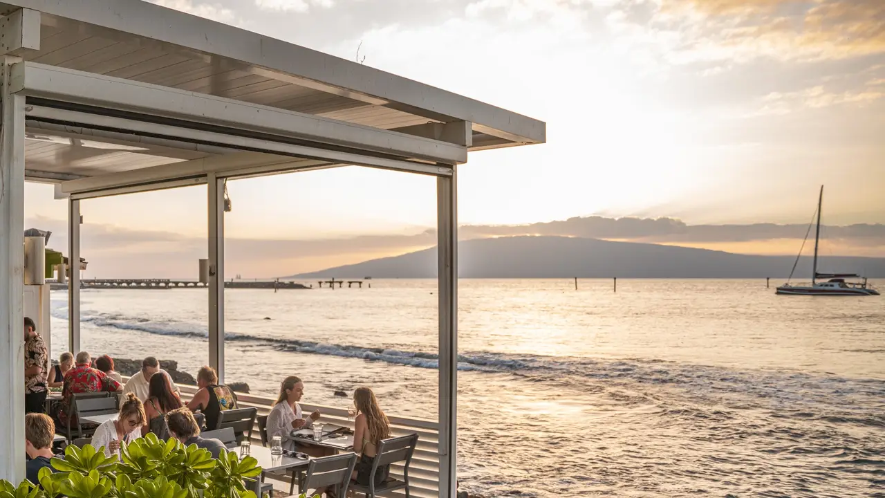Sunset Dinner from the Lanai - Mala Ocean Tavern, Lahaina, HI