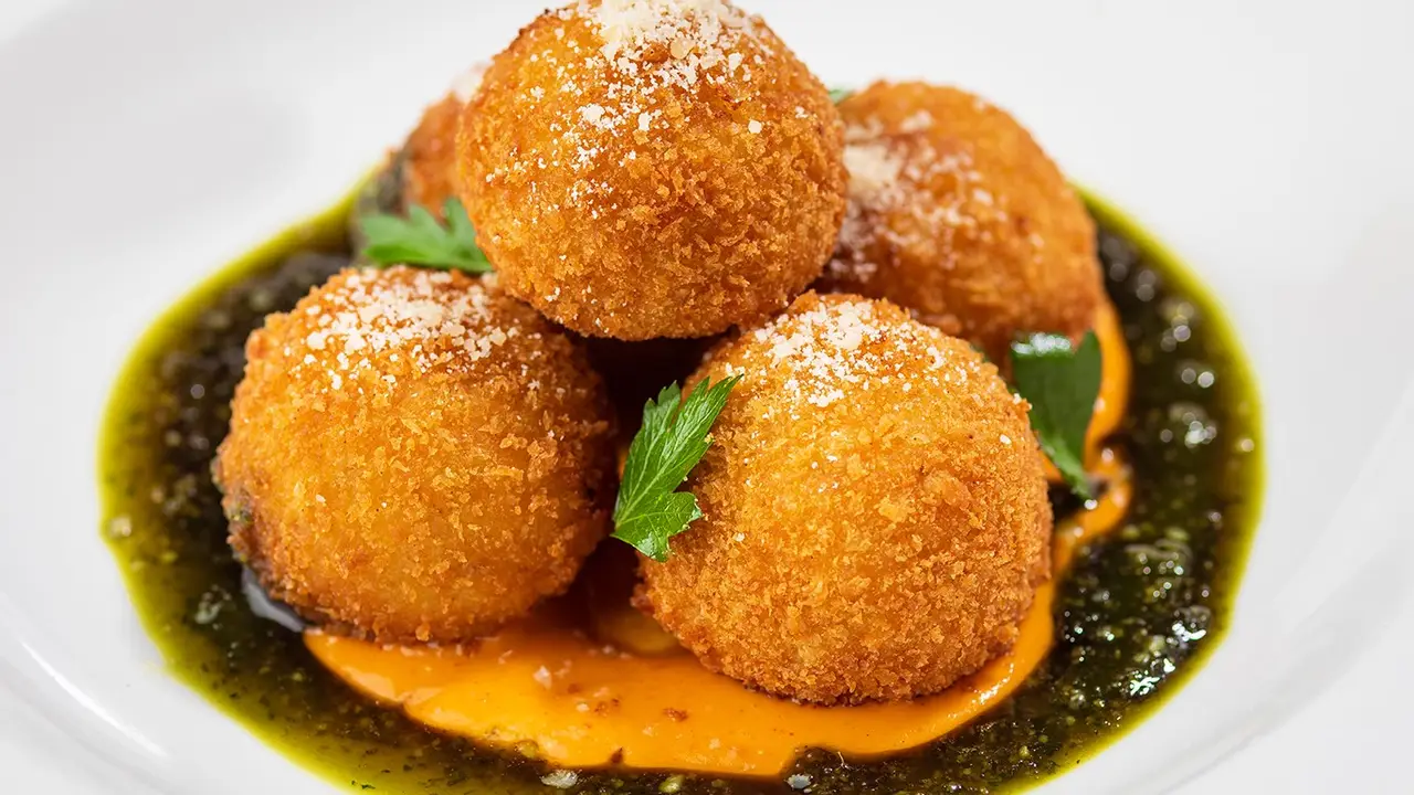 Four Cheese Arancini Four Cheese Arancini - Cooper's Hawk Winery & Restaurant - Annapolis, Annapolis, MD