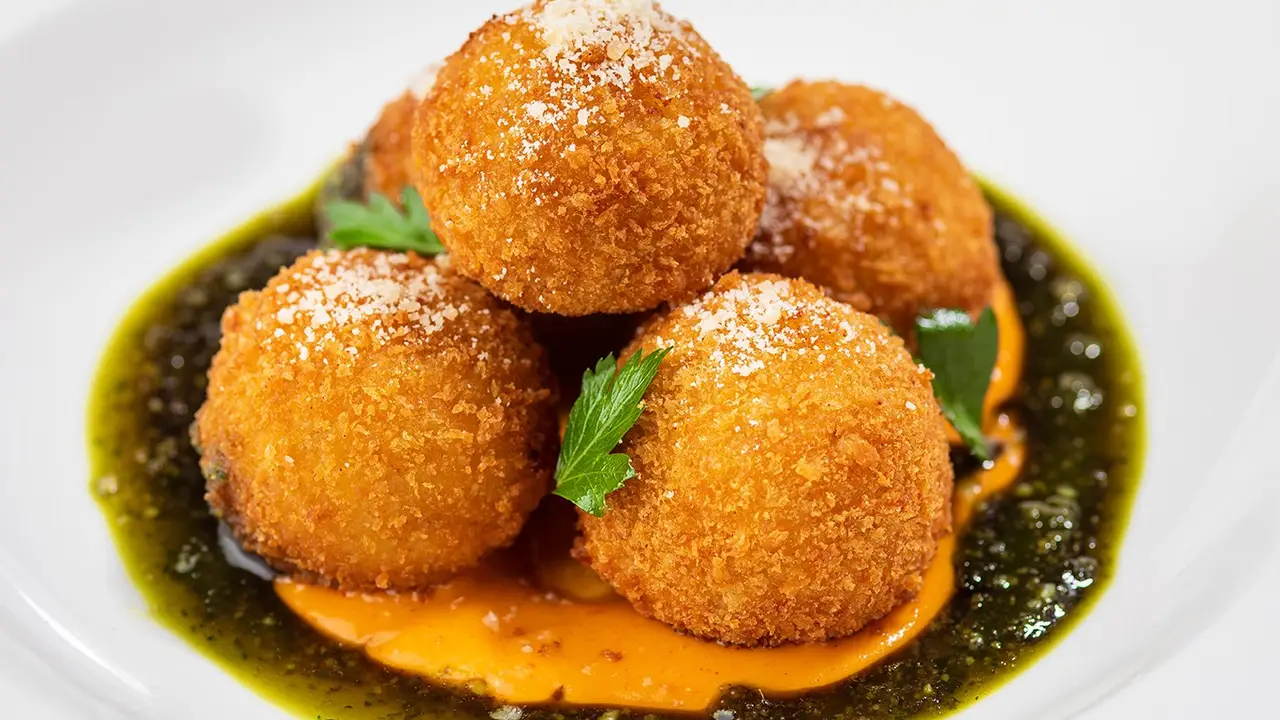 Four Cheese Arancini Four Cheese Arancini - Cooper's Hawk Winery & Restaurant - Cincinnati, Cincinnati, OH