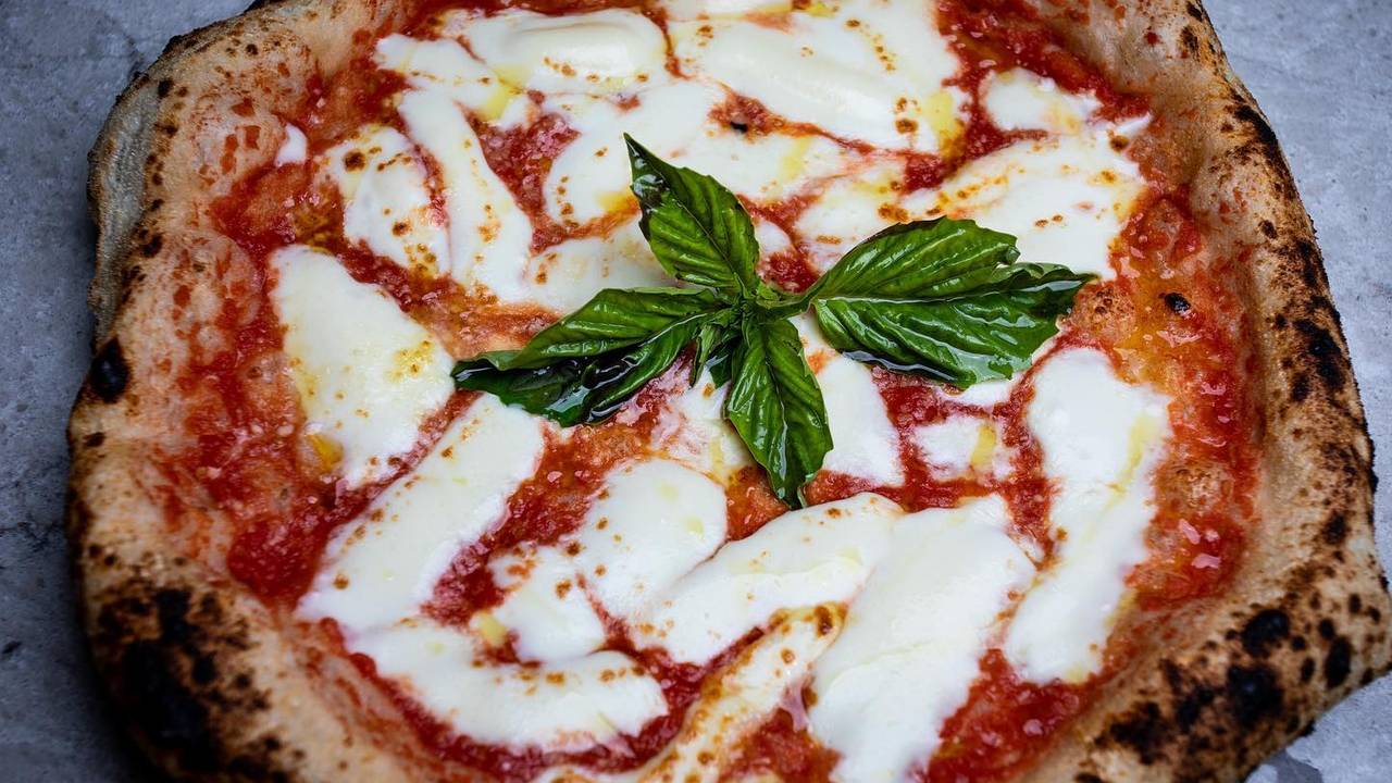 Siciliana Pizza - Tomato Sauce, Black Olives, Capers, Italian Anchovies,  Mozzarella di Bufala, EVOO