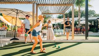 Dine at a Bocce Ball Court! photo