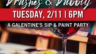 Brushes & Bubbly: A Galentine's Sip & Paint Party photo