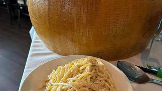 Cheese Wheel Pasta Photo