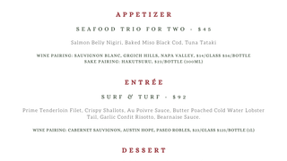 Valentine’s Dinner at Shorebird Newport Beach photo