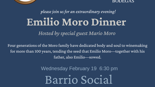 Emilio Moro wine dinner photo