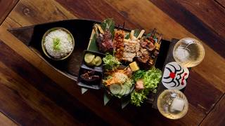 Skewer platter with 2x glasses of Umeshu for 2 foto