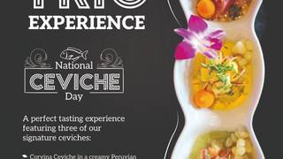 A Trio of Our Finest Ceviches on One Plate foto