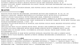 Three Course set Dinner £36 Photo