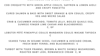 8 Course Tasting menu £68 Photo