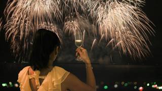 Sunset, Fireworks and Champagne photo
