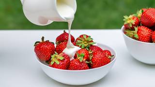 The Great British Summer. Strawberries and Cream photo