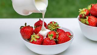 The Great British Summer. Strawberries and Cream photo