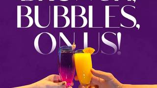 Brunch bubbles on us! Photo