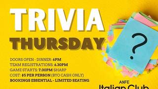 Trivia Thursdays Photo
