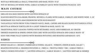Prime Vision  3 course set 25 per person Photo