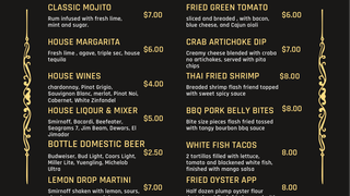 Bar Bites at a discount from 4-6 Photo
