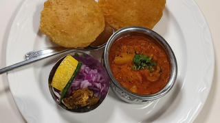 Midday Indian Flavors: Aloo Poori Lunch Photo