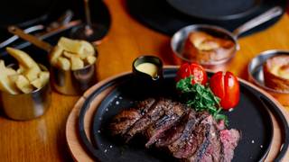 Divide & Conquer-Sharing Steak with Wine photo