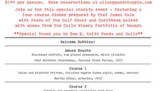 4 Course Charity Wine Dinner Thursday, Aug 28th foto