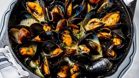 Steamed Mussels Provencal by Chef Jean Pierre