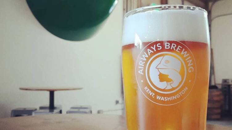 BEER Collectible STICKER ~ AIRWAYS Brewery & Bistro ~ Kent WASHINGTON Flights! 