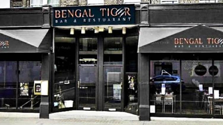 Menu and prices at Bengal Tiger, London