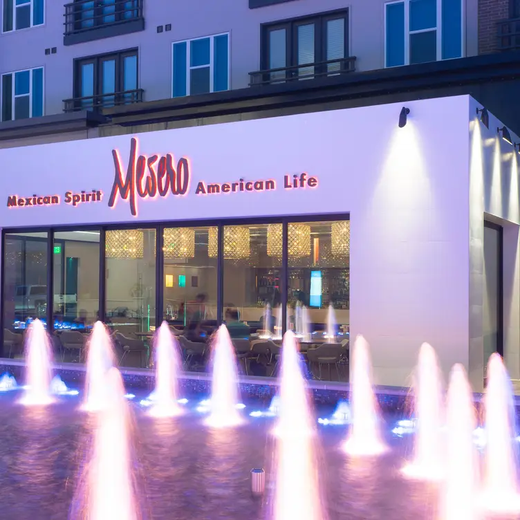 Mesero in front of fountains - Mesero - Legacy West, Plano, TX