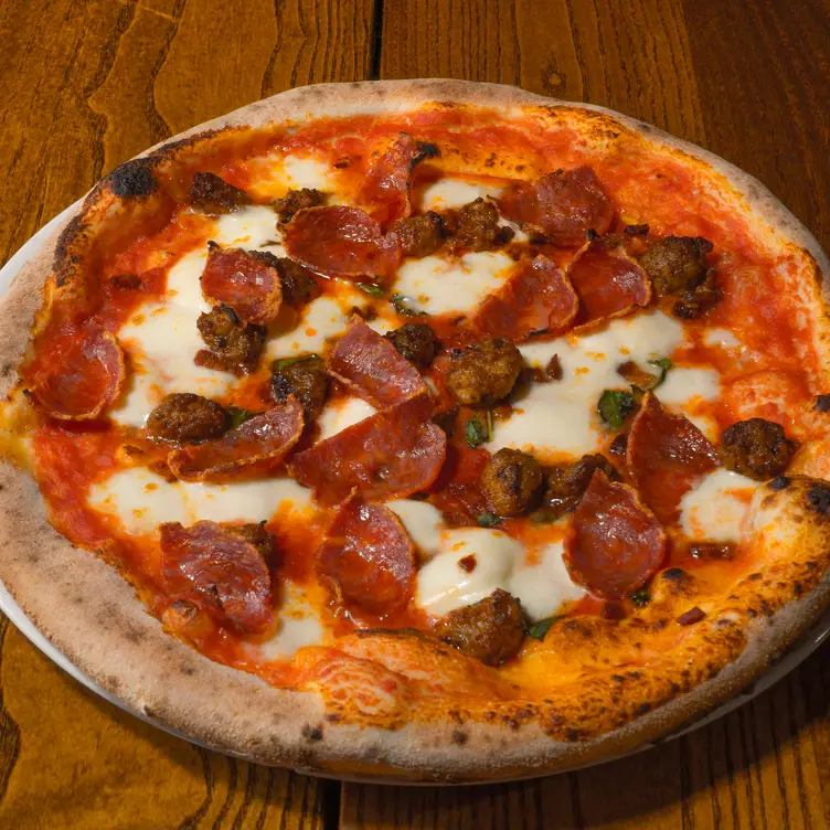 Siciliana Pizza - Tomato Sauce, Black Olives, Capers, Italian Anchovies,  Mozzarella di Bufala, EVOO