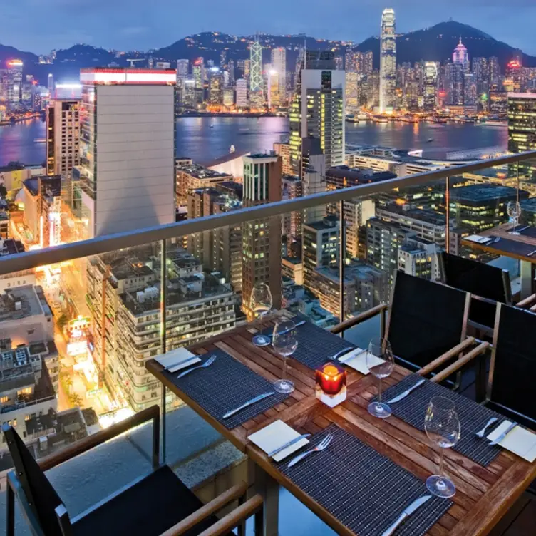 Harlan's balcony night view - Harlan's, Hong Kong, 