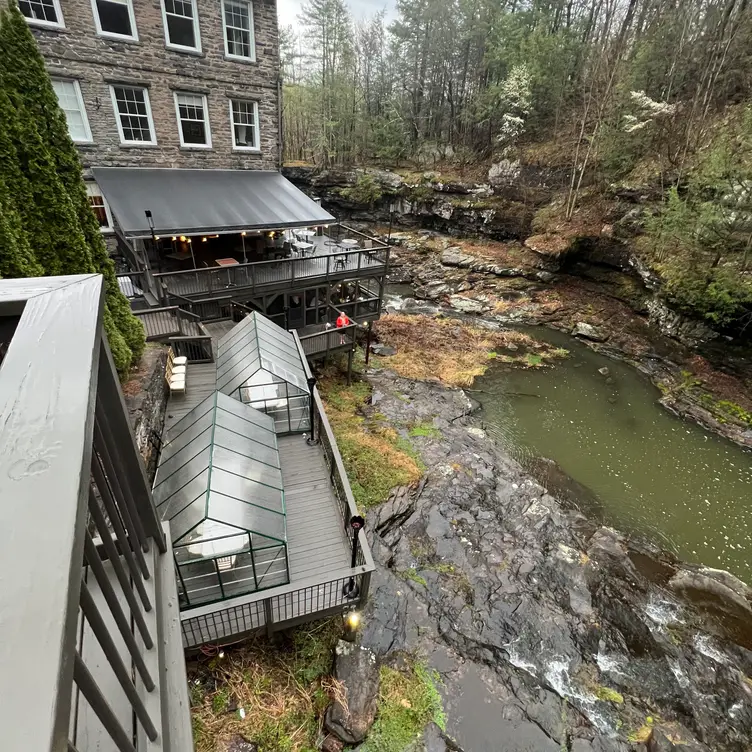 Glass wine. bar. kitchen. at Ledges Hotel Restaurant Hawley, PA