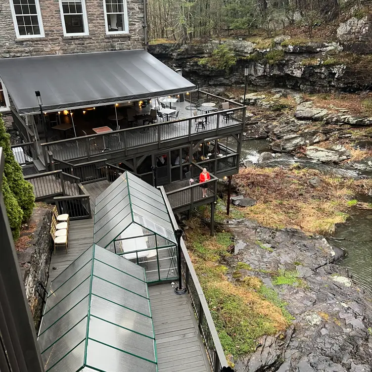 Glass wine. bar. kitchen. at Ledges Hotel Restaurant Hawley, PA