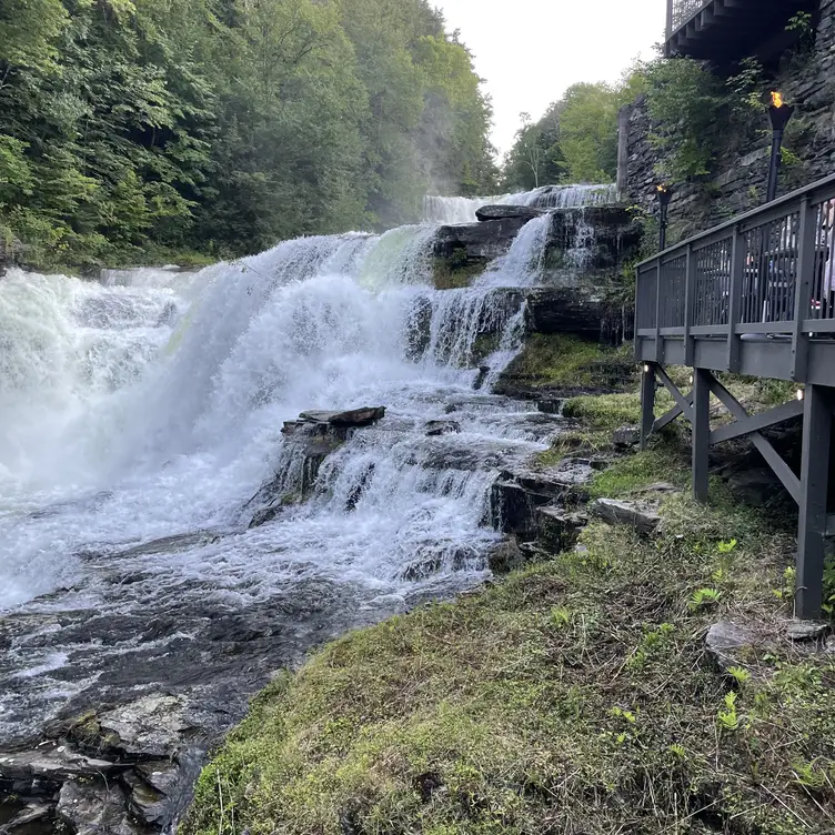 Glass wine. bar. kitchen. at Ledges Hotel Restaurant Hawley, PA
