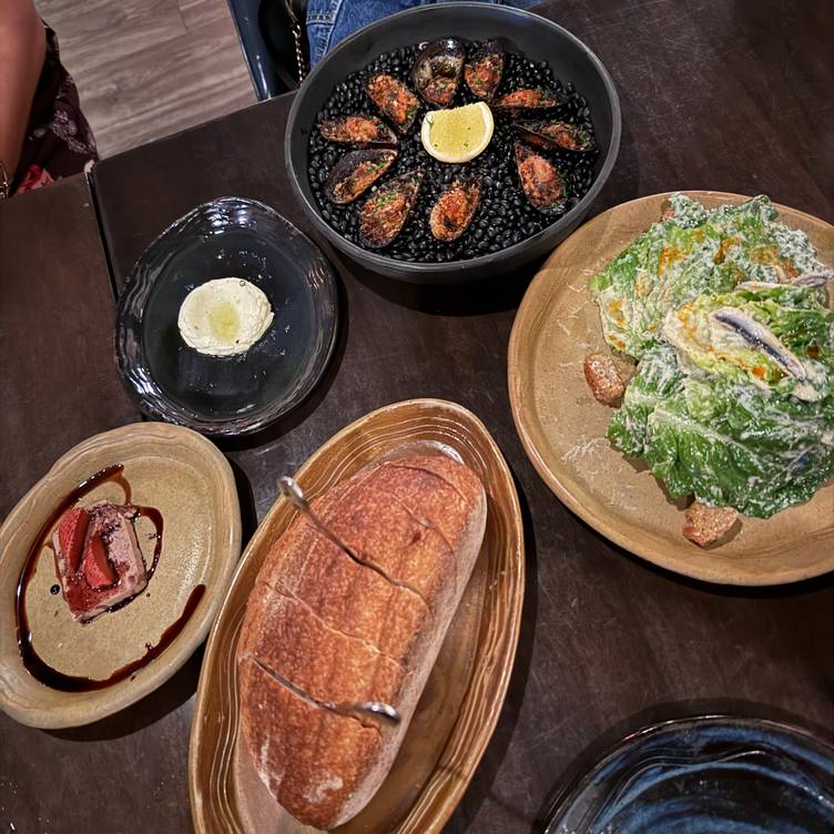 Bread and dishes at Esther’s Kitchen