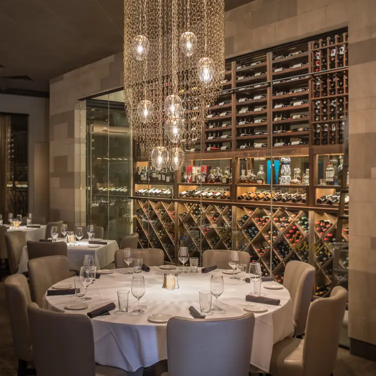 Main Dining Room featuring Wine Wall - Perry's Steakhouse & Grille - Champions, Houston, TX