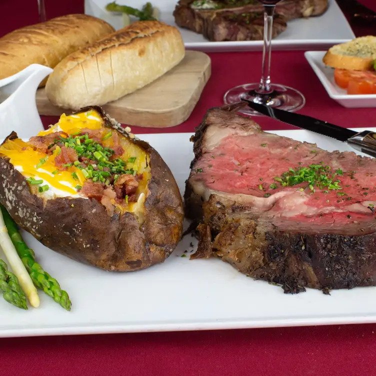 Prime Rib with Loaded Baked Potato - Top of Binion's Steakhouse, Las Vegas, NV