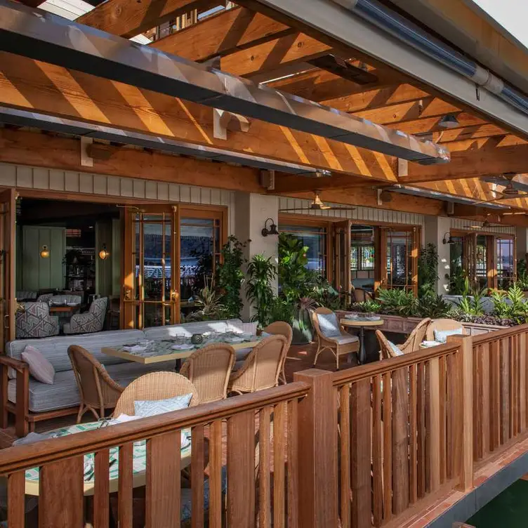 Patio Deck overlooking the San Francisco Bay - The Bungalow Kitchen by Michael Mina Tiburon CA Tiburon