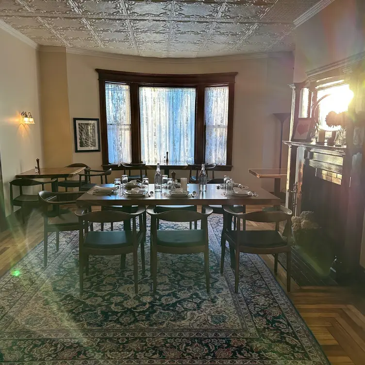 Romantic dining in our Gilded Age dining room - Winter's Table ME Kingfield