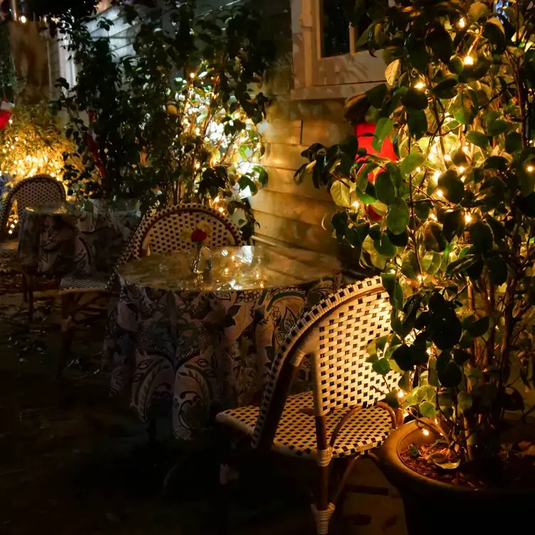 Al Fresco dining by candlelight  - Cafe Degas, New Orleans, LA